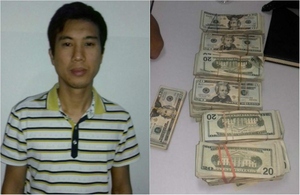 Mandan a la cárcel a chino detenido con 62,540 dólares