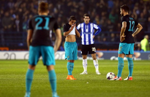 Dura caída del Arsenal en la Copa de la Liga