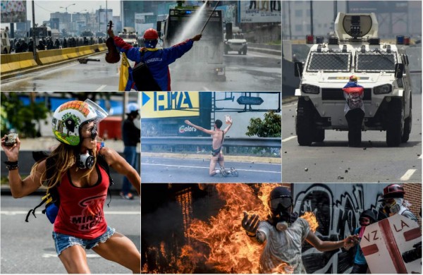 Íconos de las protestas opositoras en Venezuela