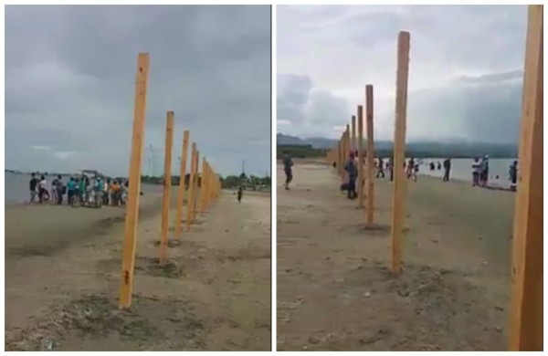 Aclaran origen de valla instalada en playa municipal de Puerto Cortés