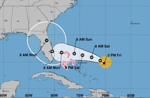 Florida y Bahamas, en la ruta del 'peligroso' huracán Dorian