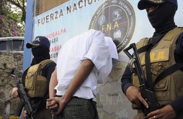 Más de 670 detenidos por extorsión en Honduras en 2016