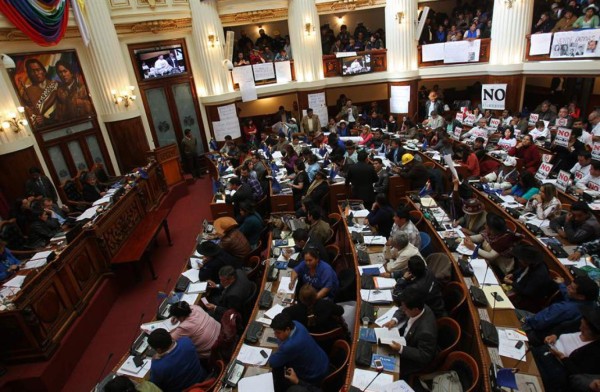 El oficialismo elige presidente del Congreso boliviano en ausencia de la oposición