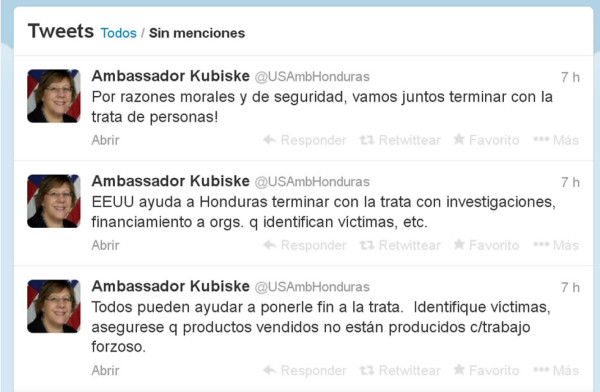 En riesgo apoyo de EUA por debilidades de Honduras en combate a la trata de personas