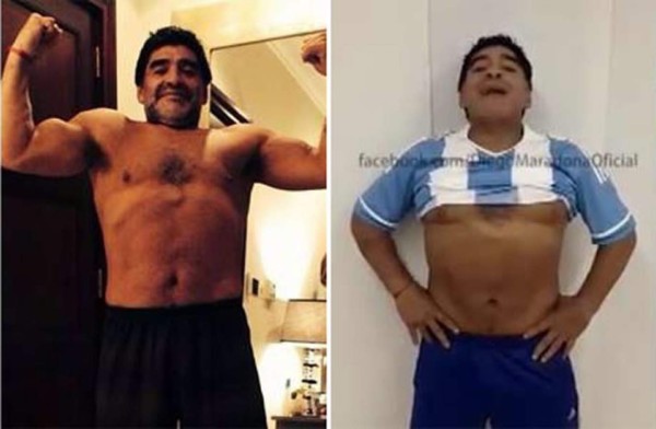 El impresionante físico de Maradona a sus 53 años