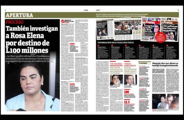 LA PRENSA había denunciado corrupción de Rosa Elena de Lobo