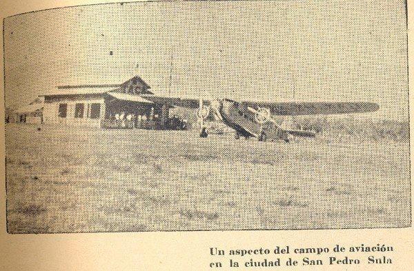 ¿Cuál fue el primer campo de aviación de San Pedro Sula?
