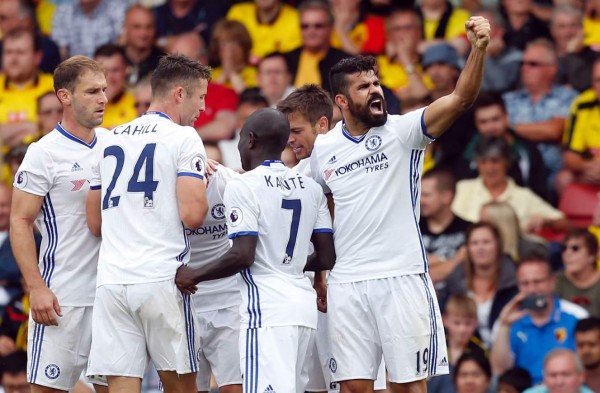 Diego Costa rescata al Chelsea y da triunfo contra el Watford