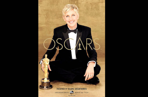 Ellen DeGeneres en el póster oficial de los Óscar