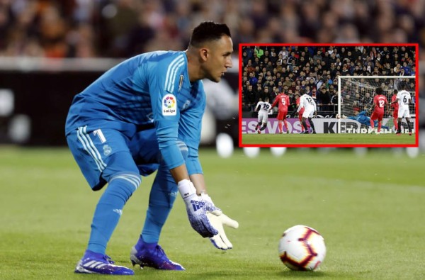 Críticas a Keylor Navas por el gol de Guedes del Valencia