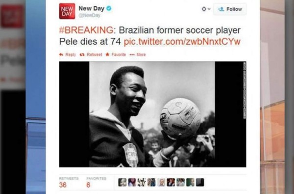 Un programa de CNN dio por muerto a Pelé y luego pidió disculpas