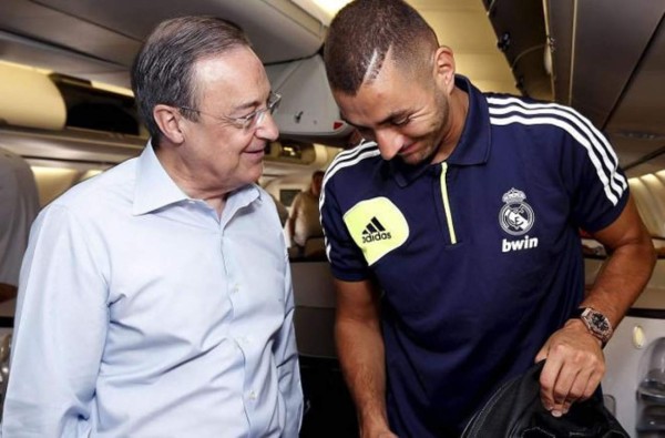 Benzema regresa a Madrid y habla con Florentino Pérez