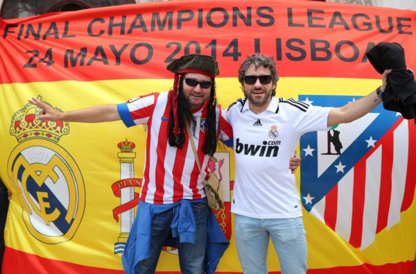 Una invasión española se toma pacíficamente Lisboa antes de la final