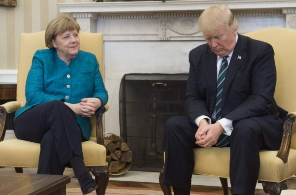 El incómodo momento entre Trump y Merkel
