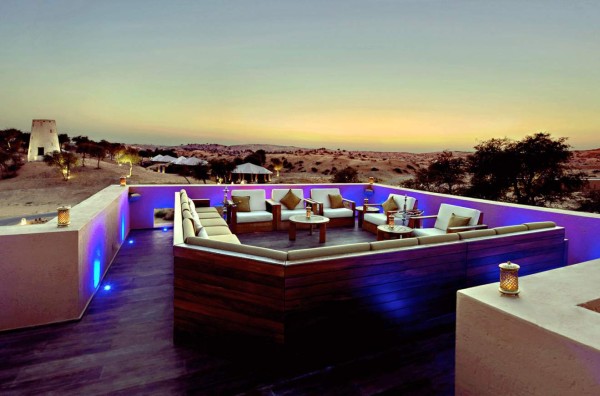 Una terraza de lujo en los Emiratos Árabes Unidos