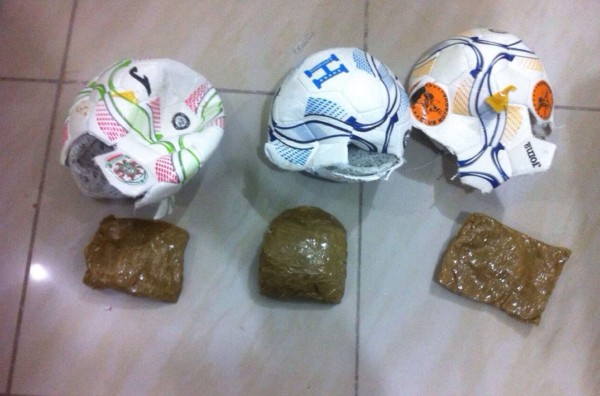 Decomisan tres balones cargados con supuesta cocaína en Honduras