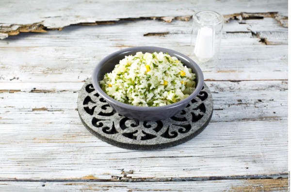 Arroz con papa y perejil