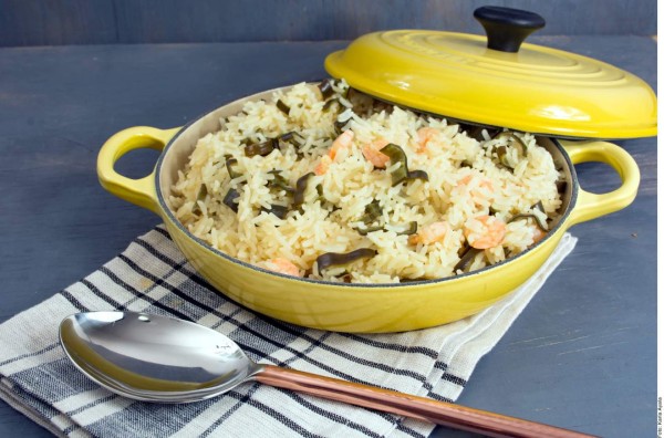 Arroz con camarones y jalapeño  