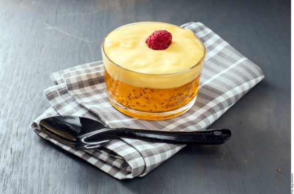 Gelatina de mandarina con chía