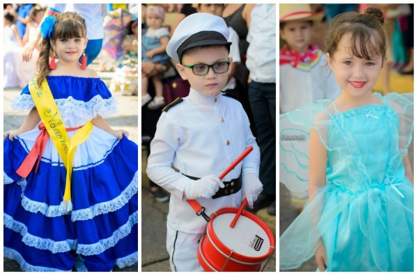 Guapos catrachitos celebran a la patria en Santa Bárbara