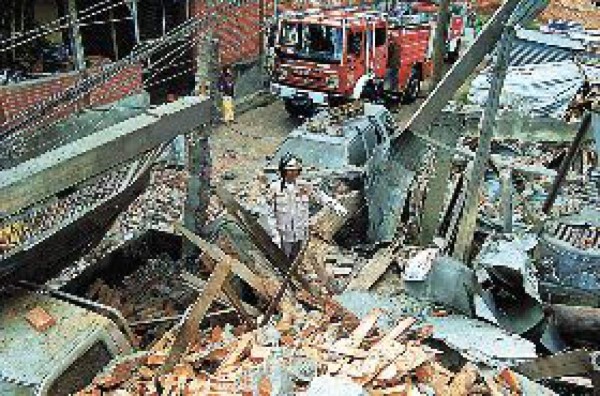 Terror por explosión