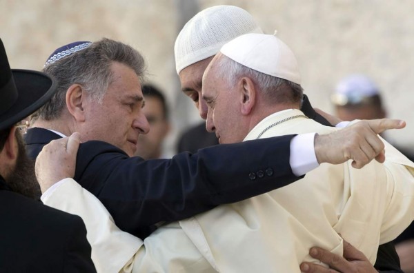 El papa Francisco y el abrazo de las tres religiones en Isarel