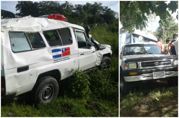 Ambulancia se accidenta al atender colisión que dejó un muerto en Choluteca