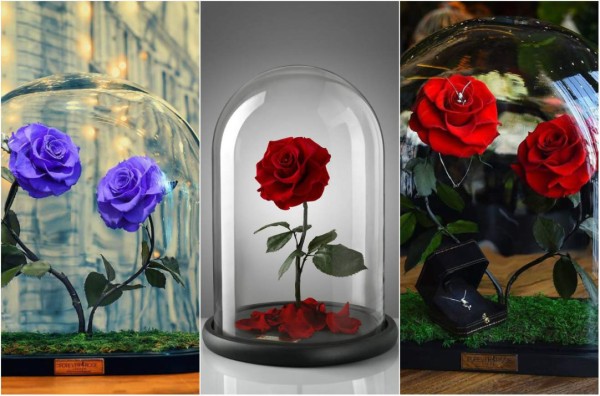 Réplica de la rosa de 'La Bella y la Bestia'