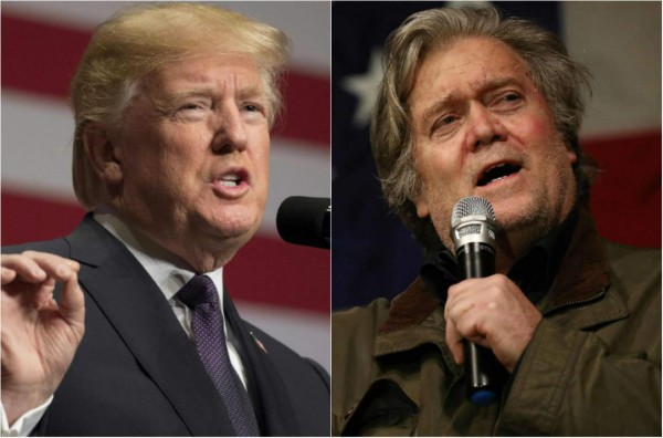 Trump tilda de 'loco' a su exasesor Steve Bannon