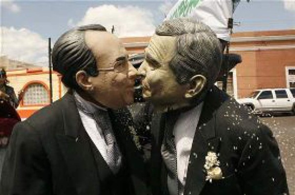 México: Algunas protestas en vísperas reunión Bush-Calderón