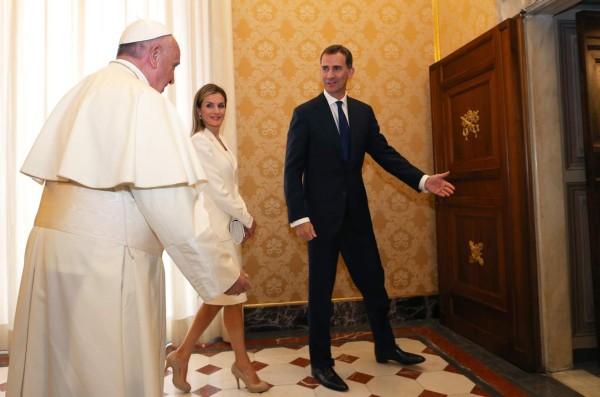 Papa Francisco recibe a los reyes de España, Felipe VI y Letizia
