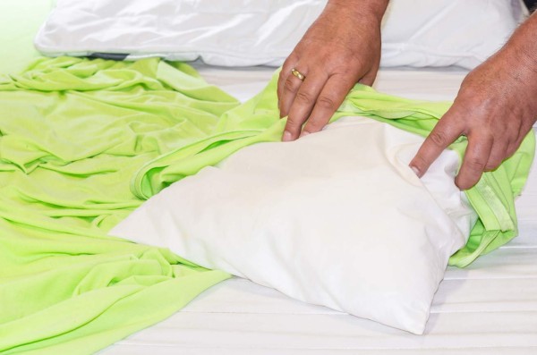 New fresh green duvet cover. New pillowcase.