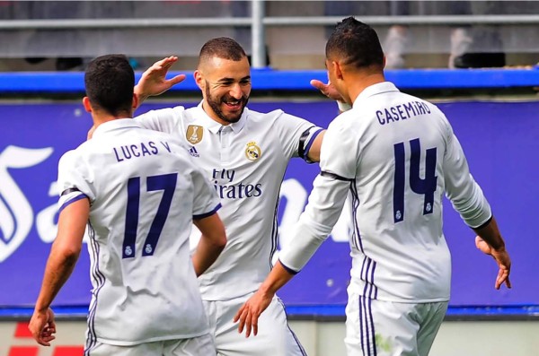 Real Madrid golea al Eibar y vuelve al triunfo en la Liga Española