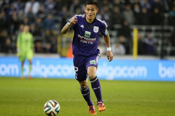 Andy Najar es duda para jugar este domingo en el Anderlecht