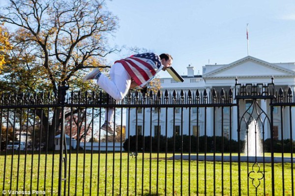 Capturan a hombre que saltó la cerca de la Casa Blanca