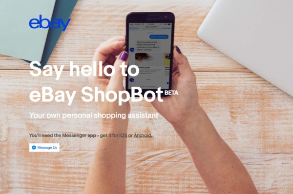 Ya puedes comprar en eBay a través de Messenger