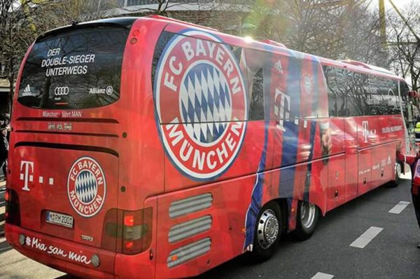 Autobús del Bayern se accidenta mientras se dirigía a estadio
