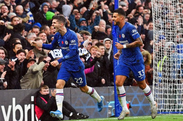 Christian Pulisic aportó un gol para la victoria del Chelsea sobre el Crystal Palace. Foto EFE
