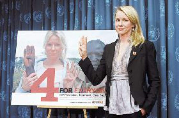 Naomi Watts es embajadora de la ONU