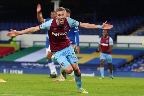 West Ham venció al Everton en el primer partido del 2021 en la Premier League