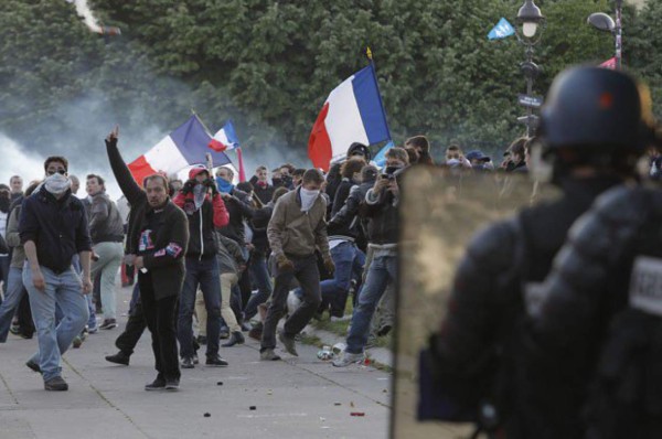 Disturbios en Francia tras victoria de Emmanuel Macron