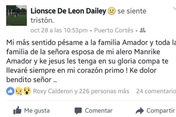 'Rambo' reacciona con emotivo mensaje tras asesinato de Manrique Amador
