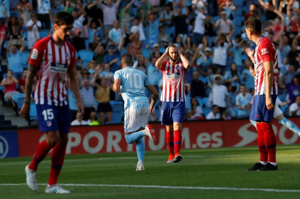 Atlético de Madrid sufre frente al Celta la primera derrota de la temporada