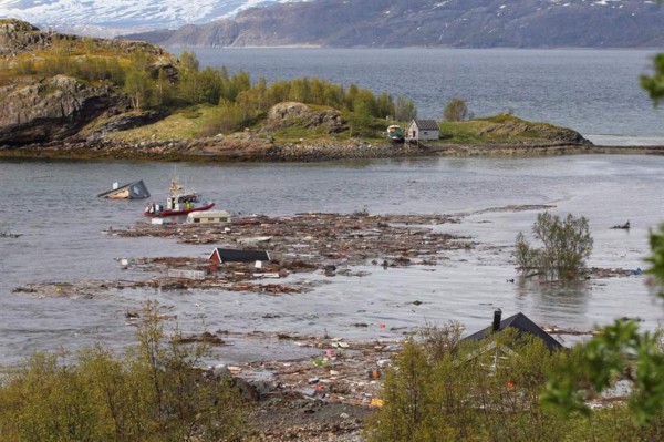 Video: Un impactante deslizamiento de tierra arrastra varias casas en Noruega