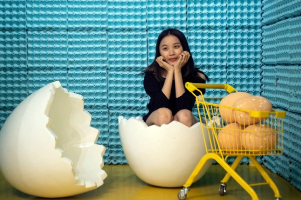 Insólito lugar en Shanghái para los amantes de los huevos y de las selfies