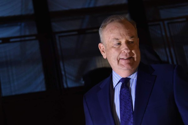 (FILES) This file photo taken on April 5, 2016 shows television host Bill O'Reilly as he attends the Hollywood Reporter's 2016 35 Most Powerful People in Media in New York.The New York Times reported this past weekend that Bill O'Reilly, a star Fox News commentator, has been accused of harassment by at least five women associated with the network. It said the company and O'Reilly had paid the five women a total of $13 million in the cases that span 15 years. O'Reilly did not deny the allegations, but said his prominence made him 'vulnerable to lawsuits from individuals who want me to pay them to avoid negative publicity.' / AFP PHOTO / GETTY IMAGES NORTH AMERICA / Ilya S. Savenok