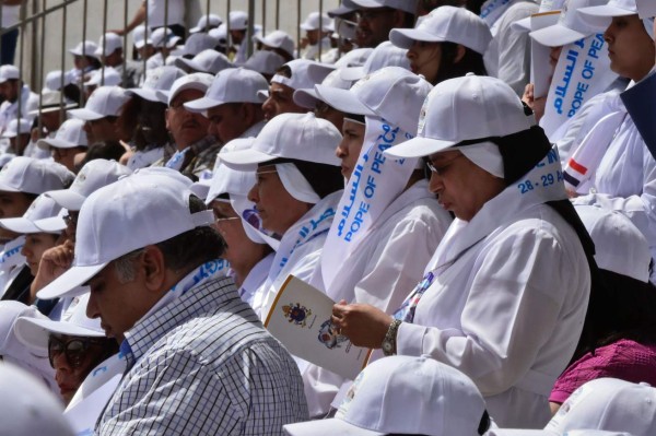 Francisco celebra misa con católicos de Egipto