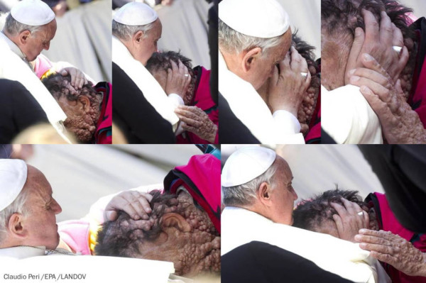 Abrazo y bendición de Francisco a enfermo conmueve catequesis