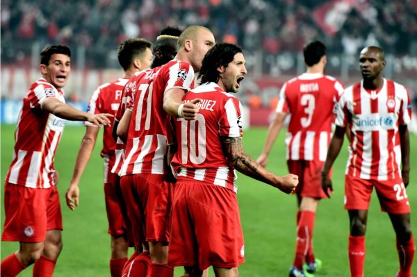 Olympiacos, eliminado pese a golear al Malmo