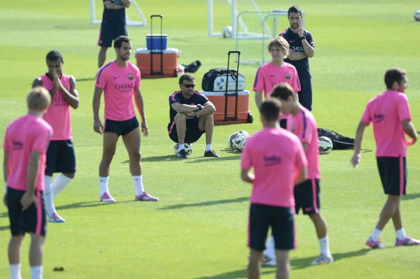 Messi, Neymar, Mascherano y Alves se incorporan al Barça